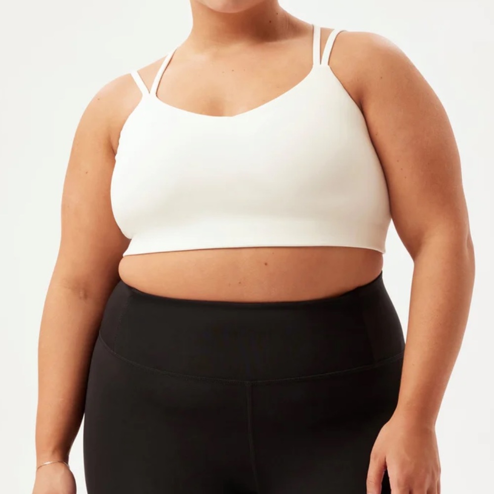 NEW Girlfriend Collective Ivory Noah Strappy Bra